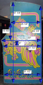 Pacman Galaga Exact Cab Dimensions